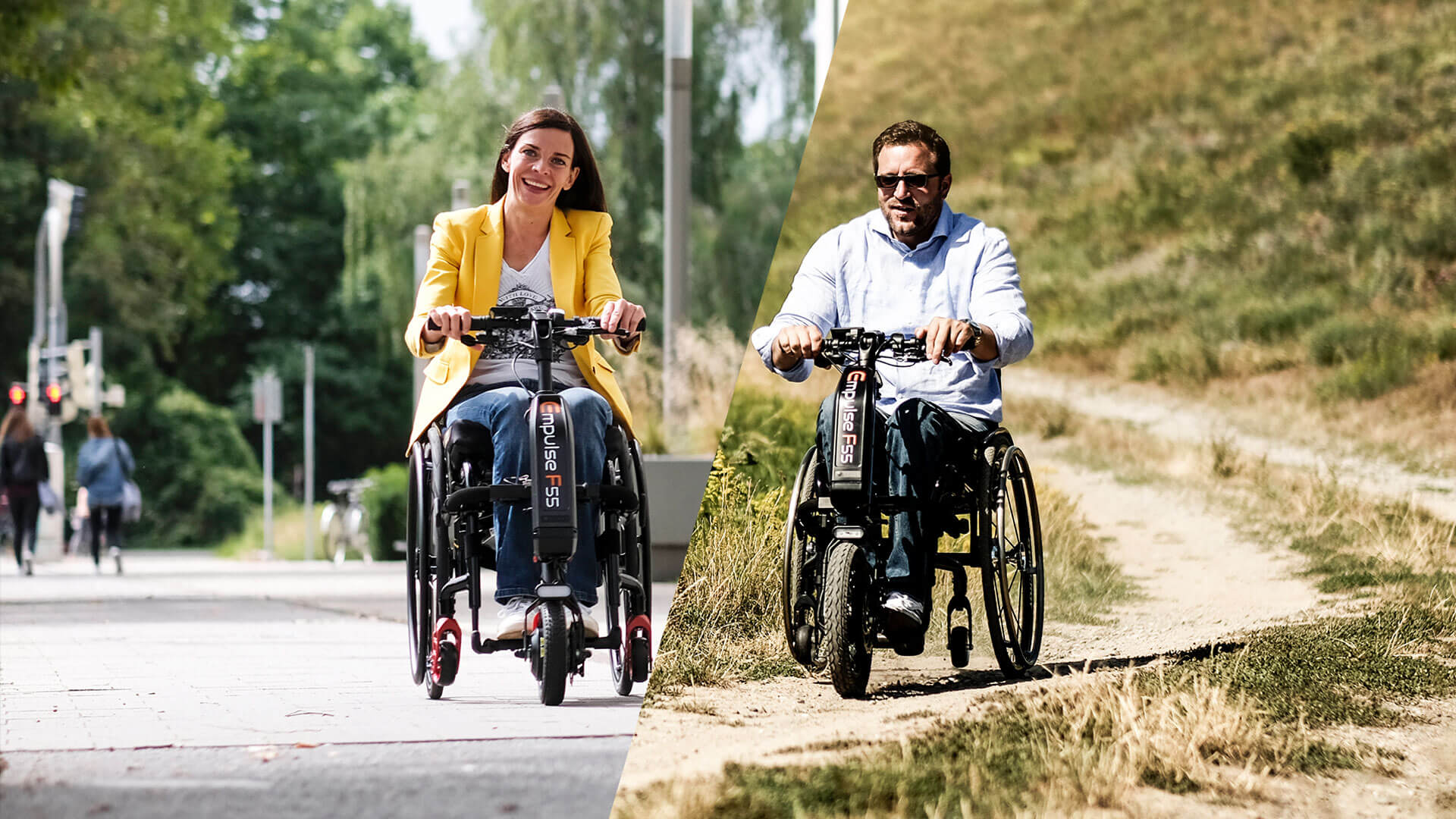 Nova handbike elétrica para cadeiras de rodas Empulse F55