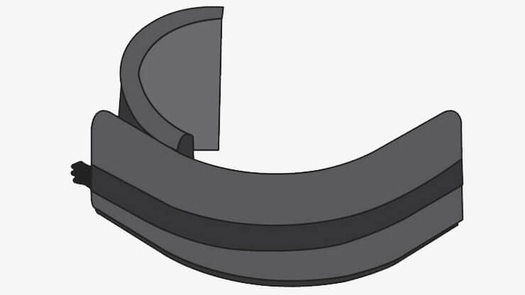 Suportes laterais flexíveis com cinto