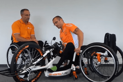 Shark RS - Transferências da handbike para a cadeira